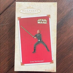Vintage Hallmark Star Wars Luke Skywalker Keepsake Ornament - 2002